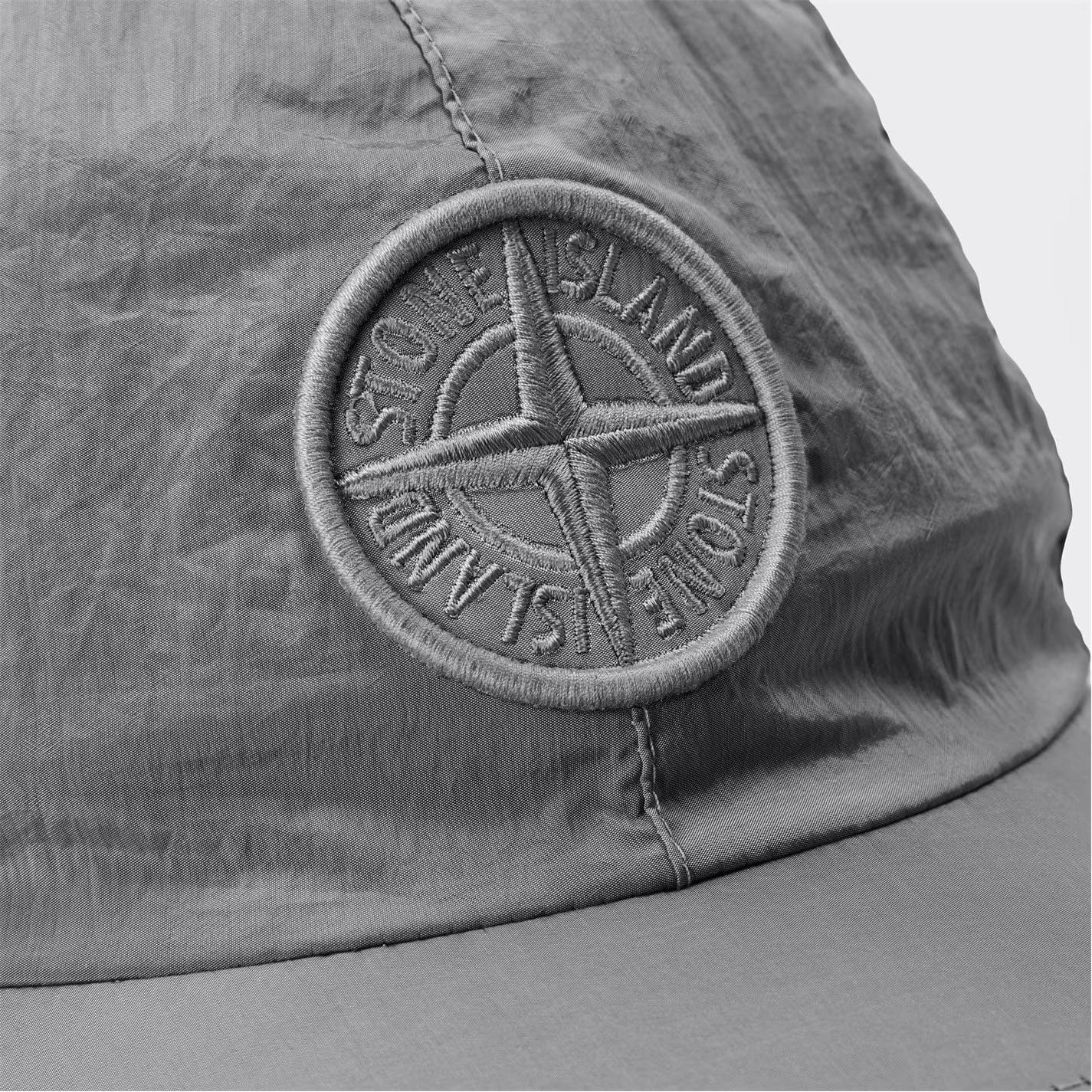 Stone Island Compass Nylon Baseball Cap in Grey - Kick Game