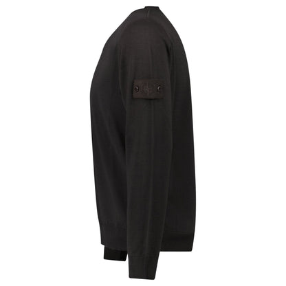 Stone Island Ghost Wool Crew Neck Jumper Dark Brown - Kick Game