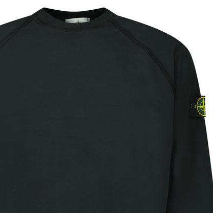 Stone Island Relaxed Fit Crewneck Sweatshirt Black - Kick Game