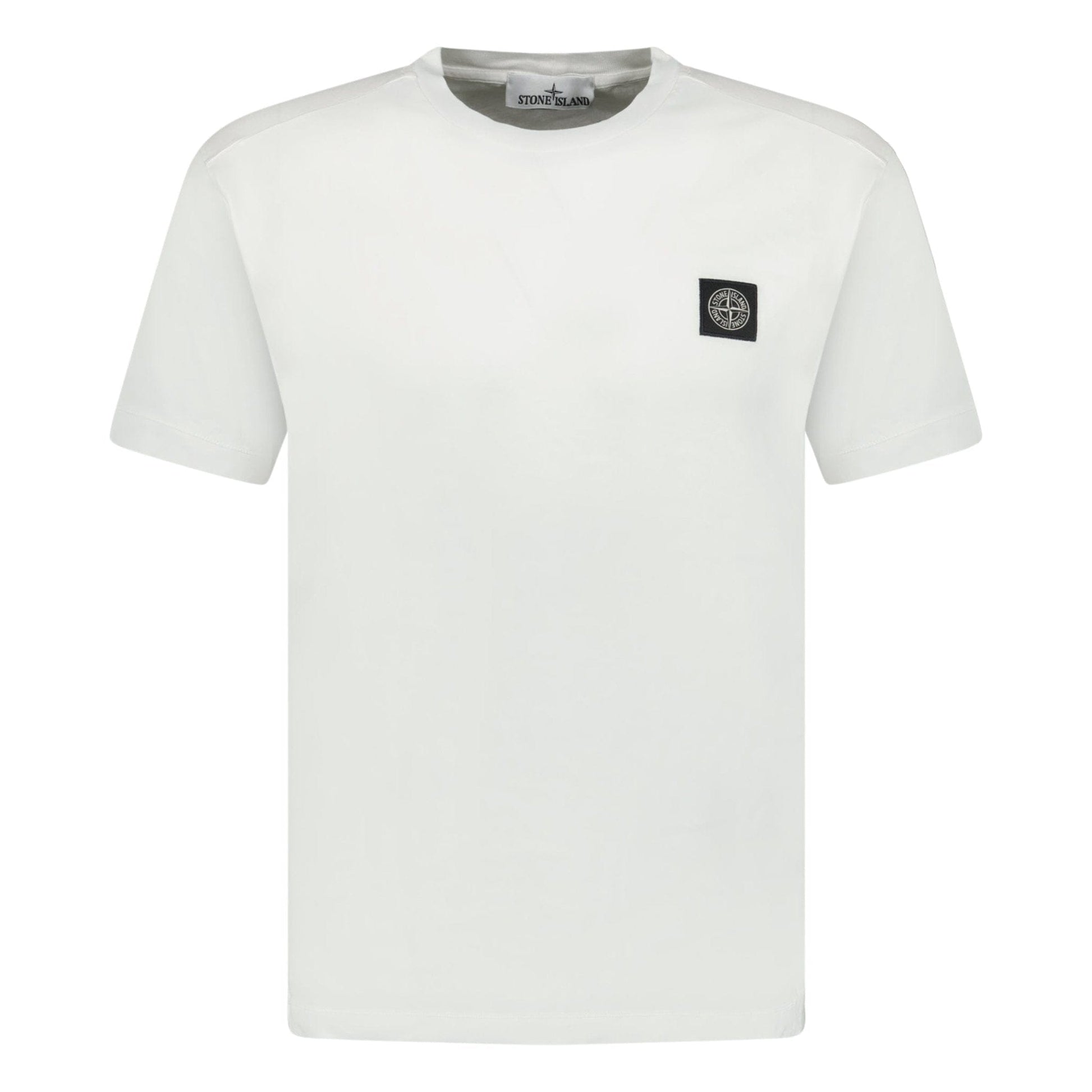 Stone Island Slim-Fit Short-Sleeve T-Shirt With Compass Patch White - Kick Game