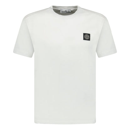 Stone Island Slim-Fit Short-Sleeve T-Shirt With Compass Patch White - Kick Game