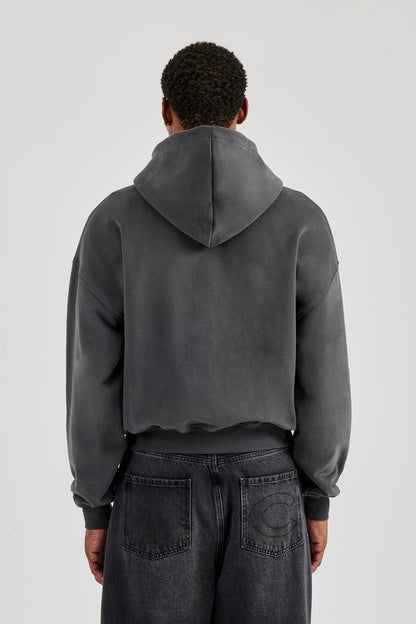 Cernucci Diamonds In Paradise Printed Boxy Zip Hoodie - Charcoal - Kick Game