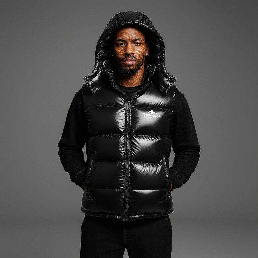 Helvetica Mountain Pioneers Space Sleeveless Hooded Jacket - Kick Game