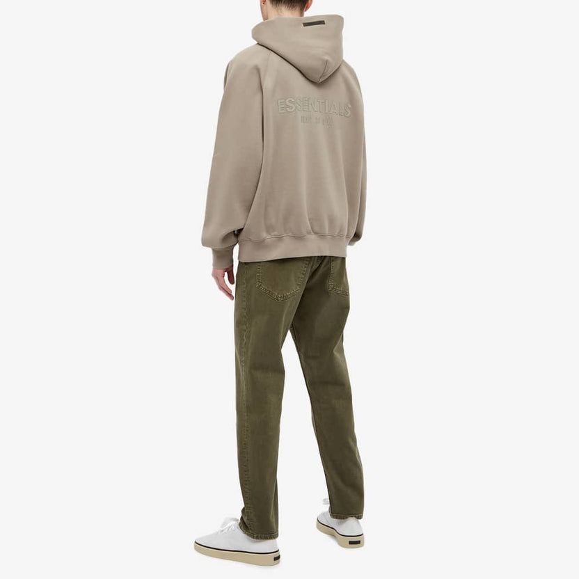 FEAR OF GOD ESSENTIALS Pull-Over Hoodie (SS21) Moss/Goat — Kick Game