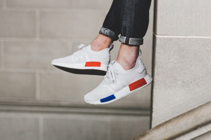 Adidas NMD_R1 Primeknit Vintage White-Lush Red - Kick Game