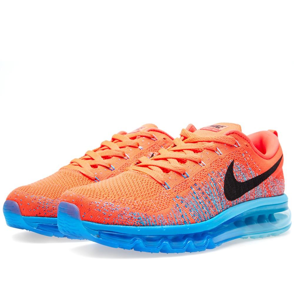 Nike Flyknit Max Bright Crimson, Black & Blue - Kick Game