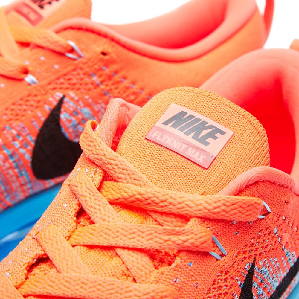 Nike Flyknit Max Bright Crimson, Black & Blue - Kick Game