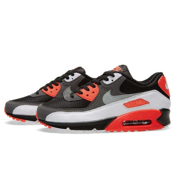NIKE AIR MAX 90 OG REVERSE INFRARED Black Neutral Dark Grey Kick Game