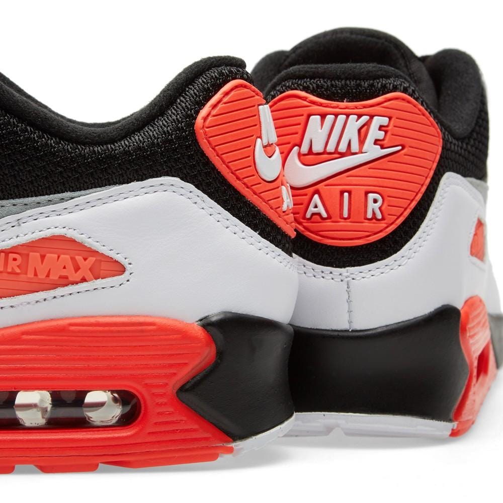 NIKE AIR MAX 90 OG REVERSE INFRARED Black Neutral Dark Grey Kick Game