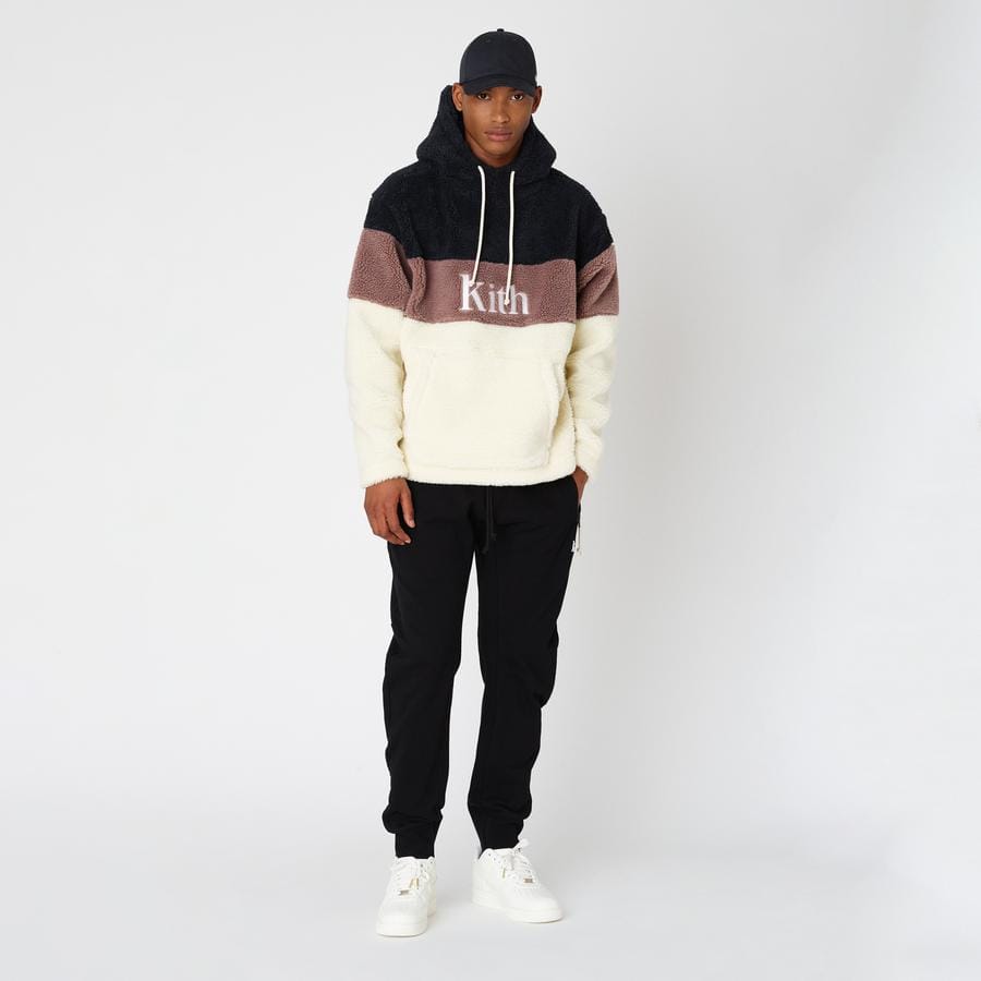 Kith Sherpa Double Pocket Hoodie Mauve - Kick Game
