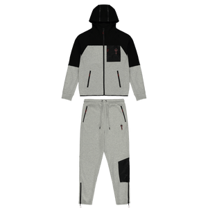 Trapstar Irongate T Fleece Zip Tracksuit - Grey/Red