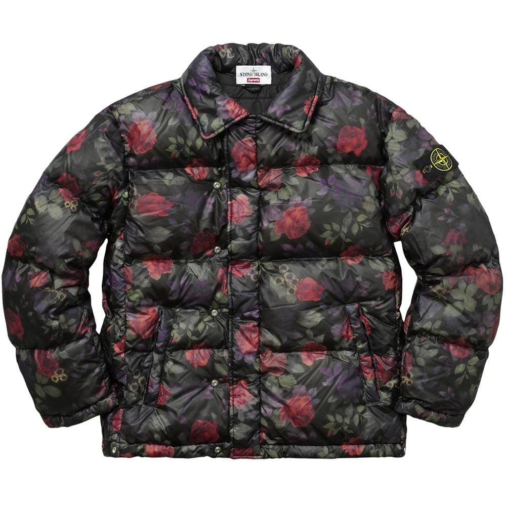 STONE ISLAND FOR SUPREME LAMY COVER Down Jacket in Black - Kick Game