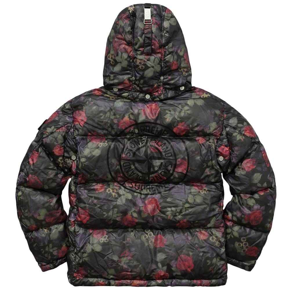 STONE ISLAND FOR SUPREME LAMY COVER Down Jacket in Black - Kick Game