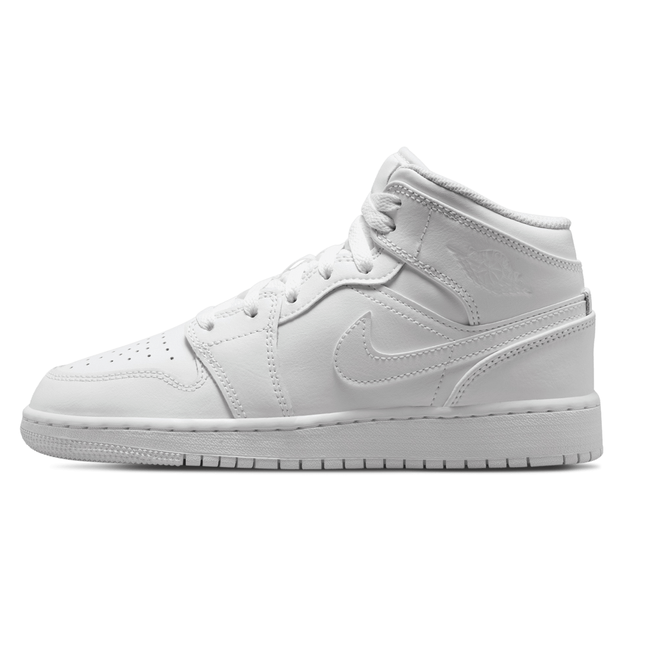 Air Jordan 1 Mid GS 'Triple White' 2023 - Kick Game