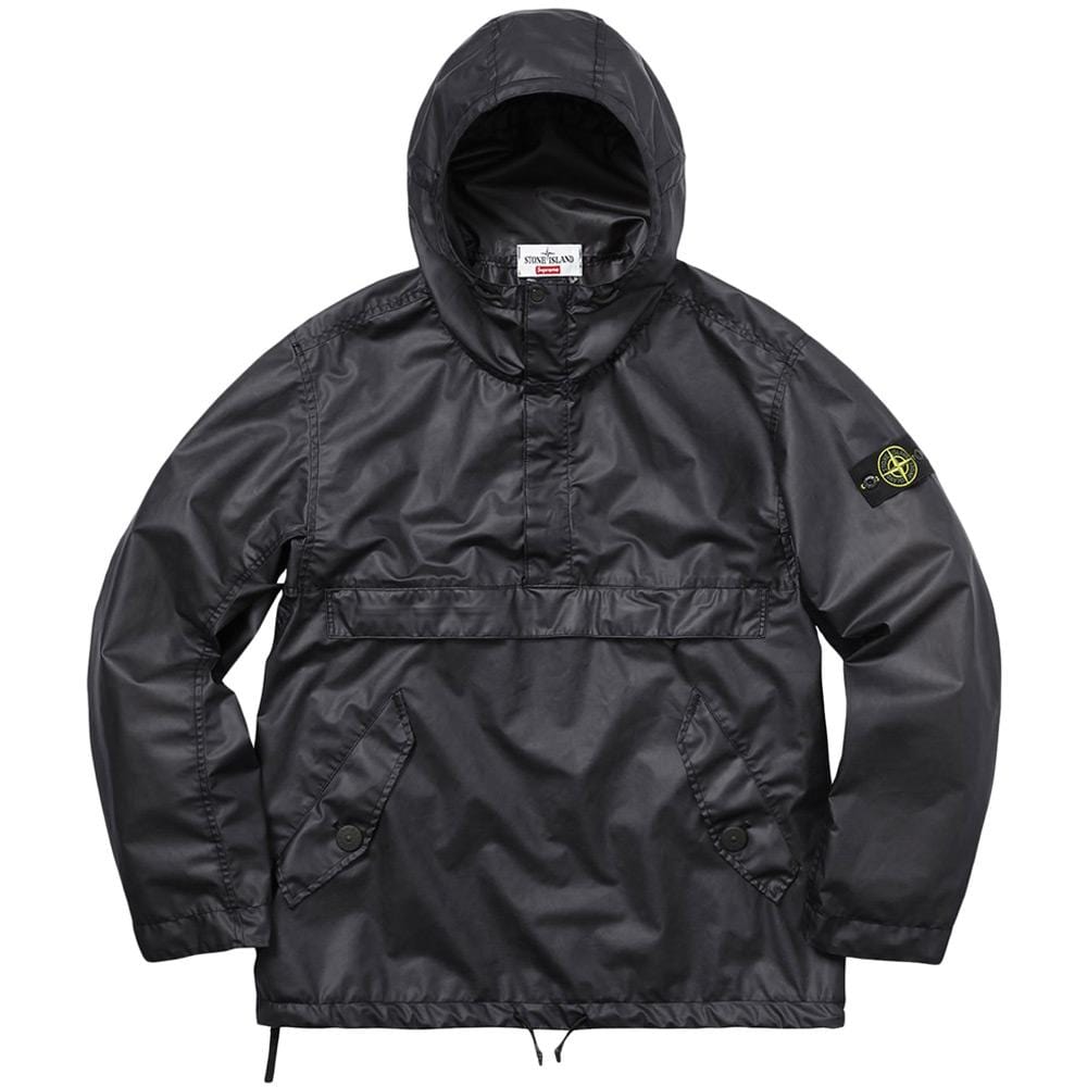 STONE ISLAND FOR SUPREME POLY COVER COMPOSITE ANORAK IN BLACK - Kick Game