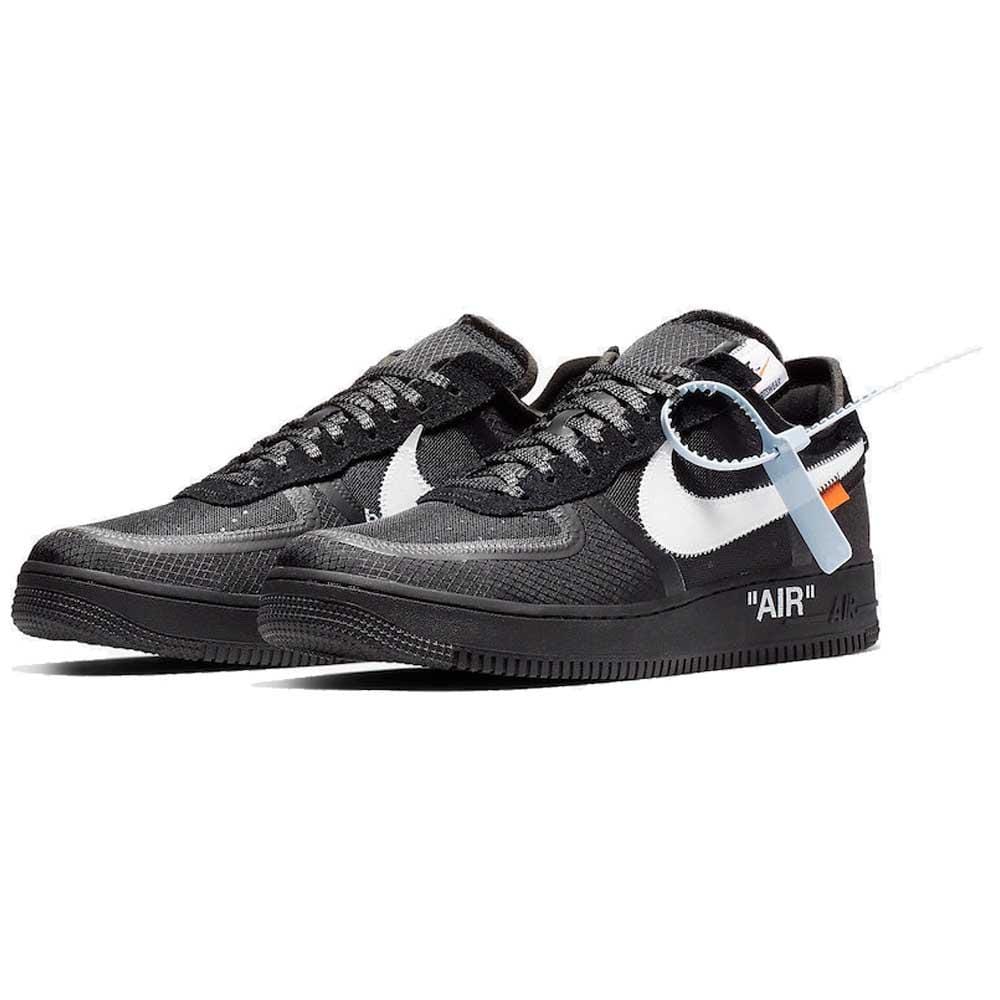 Nike x Off-White - Authenticated Air Force 1 Trainer - Leather Black Plain for Men, Never Worn