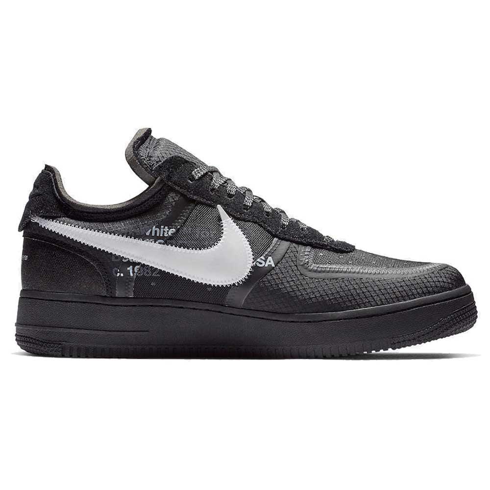 Nike x Off-White - Authenticated Air Force 1 Trainer - Leather Black Plain for Men, Never Worn