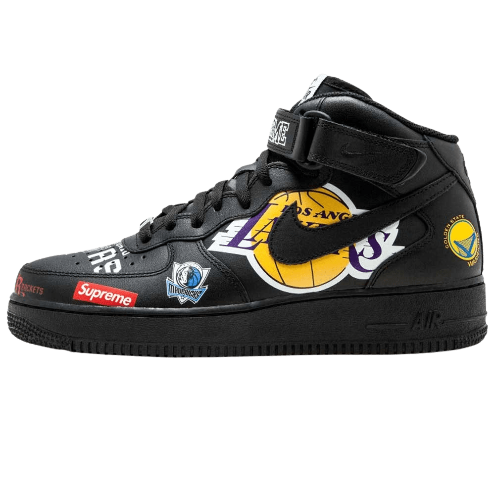 Supreme x NBA x Air Force 1 Mid 07 'Black' - CerbeShops