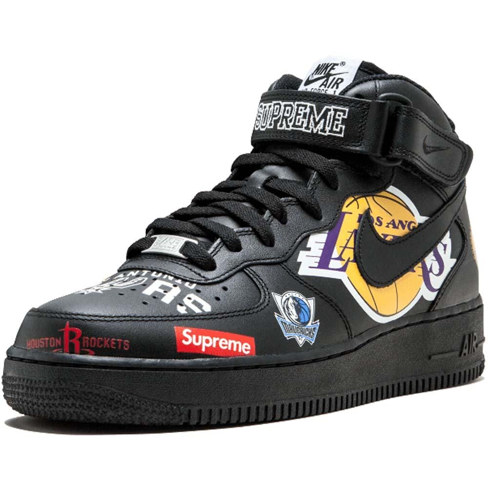 Supreme x NBA x Air Force 1 Mid 07 'Black' — Kick Game