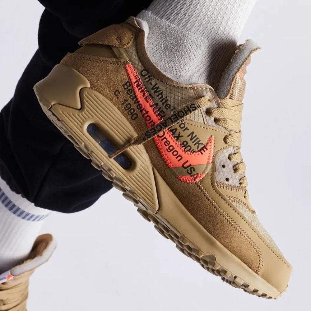 Off-White x Nike Air Max 90 Desert Ore - Kick Game