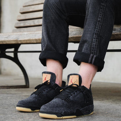 Levis x Nike Air Jordan 4 Black - Kick Game