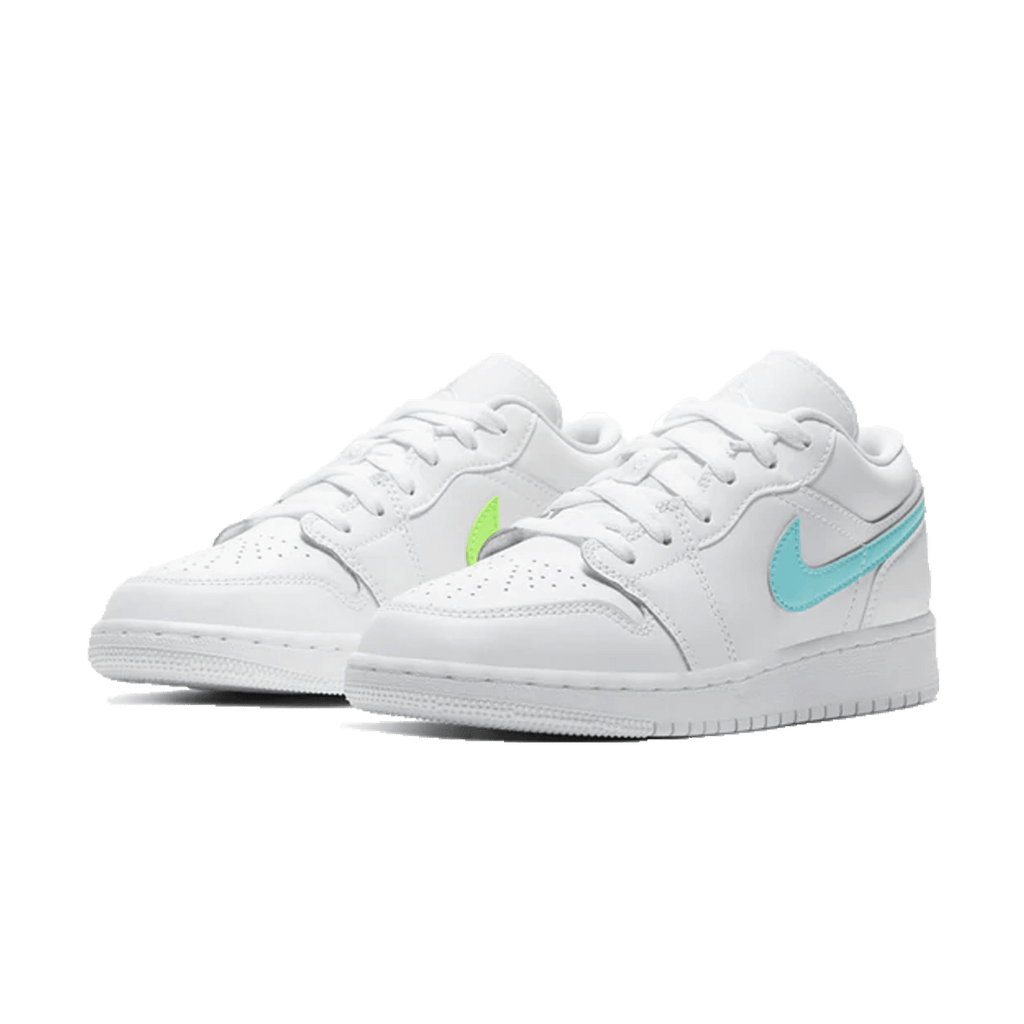 NIKE AIR JORDAN 1 LOW WHITE NEON (GS)