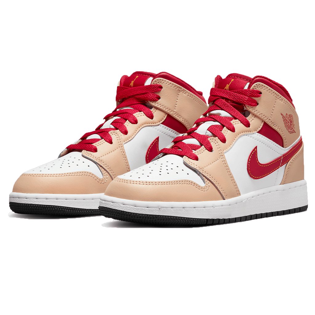 Air Jordan 1 Mid GS 'White Onyx Light Curry' - Kick Game