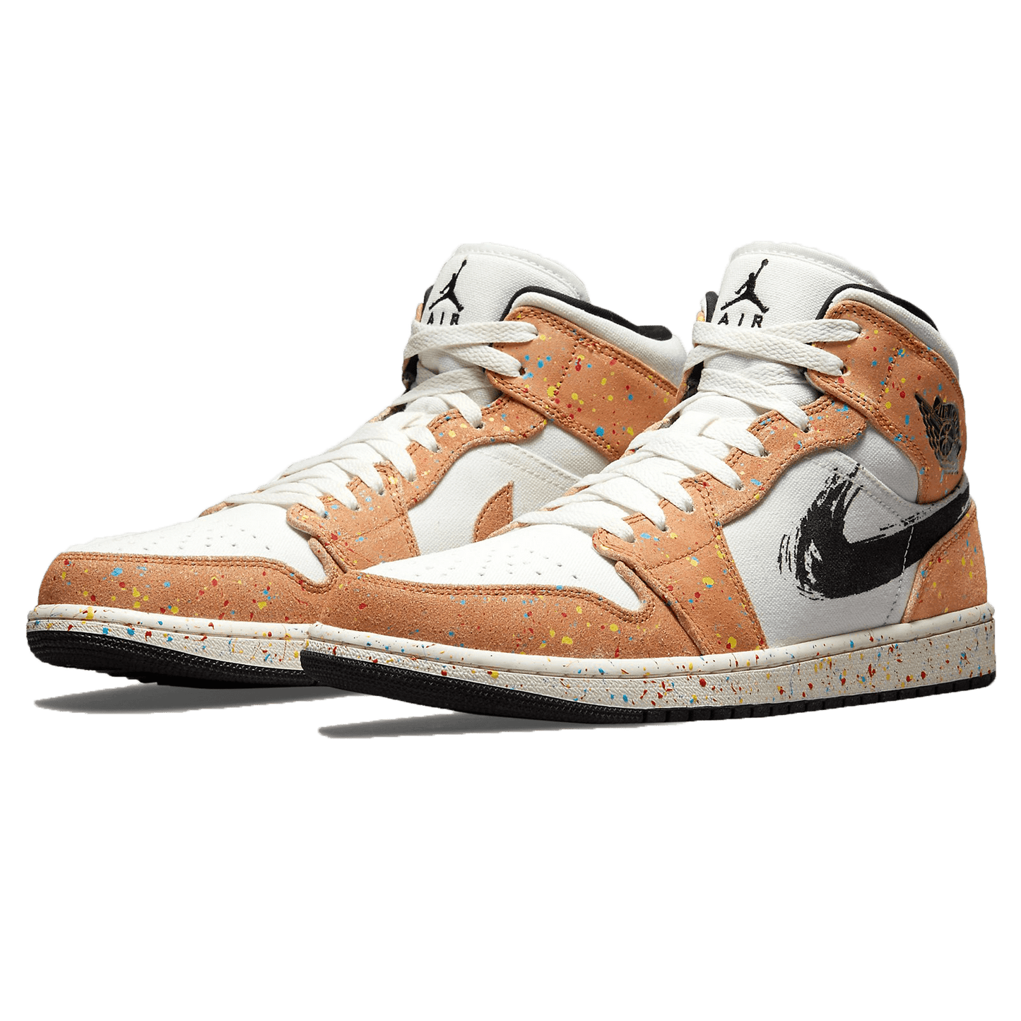 Air Jordan 1 Mid SE 'Brushstroke Paint Splatter' - Kick Game