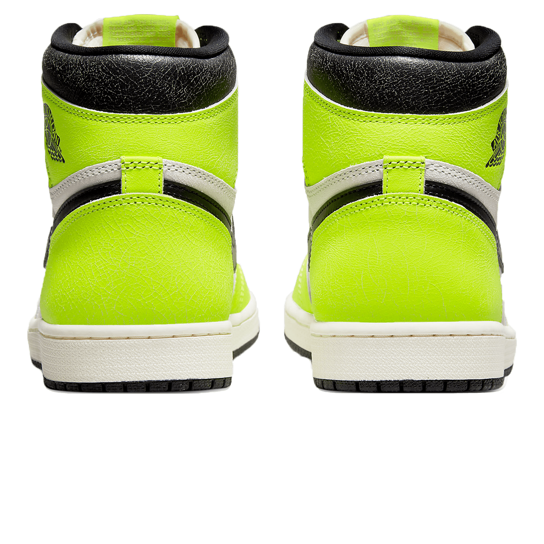 neon green and black jordan 1