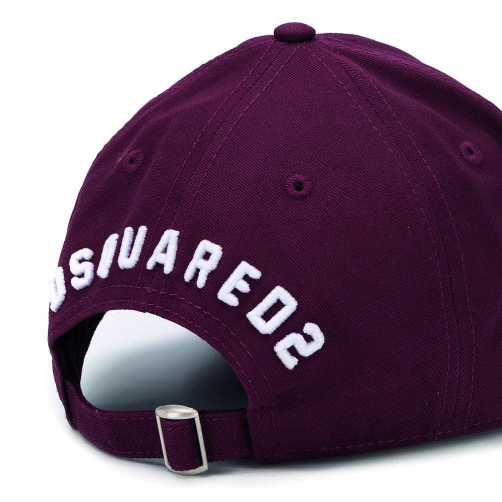 DSQUARED2 Icon Baseball Cap Dark Red - Kick Game