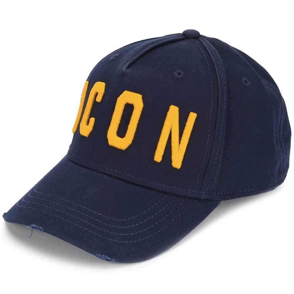 DSQUARED2 ICON Embroidered Baseball Cap Navy - Kick Game