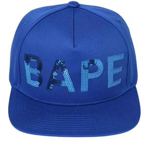 Bape Sequin Snap Back Cap Blue