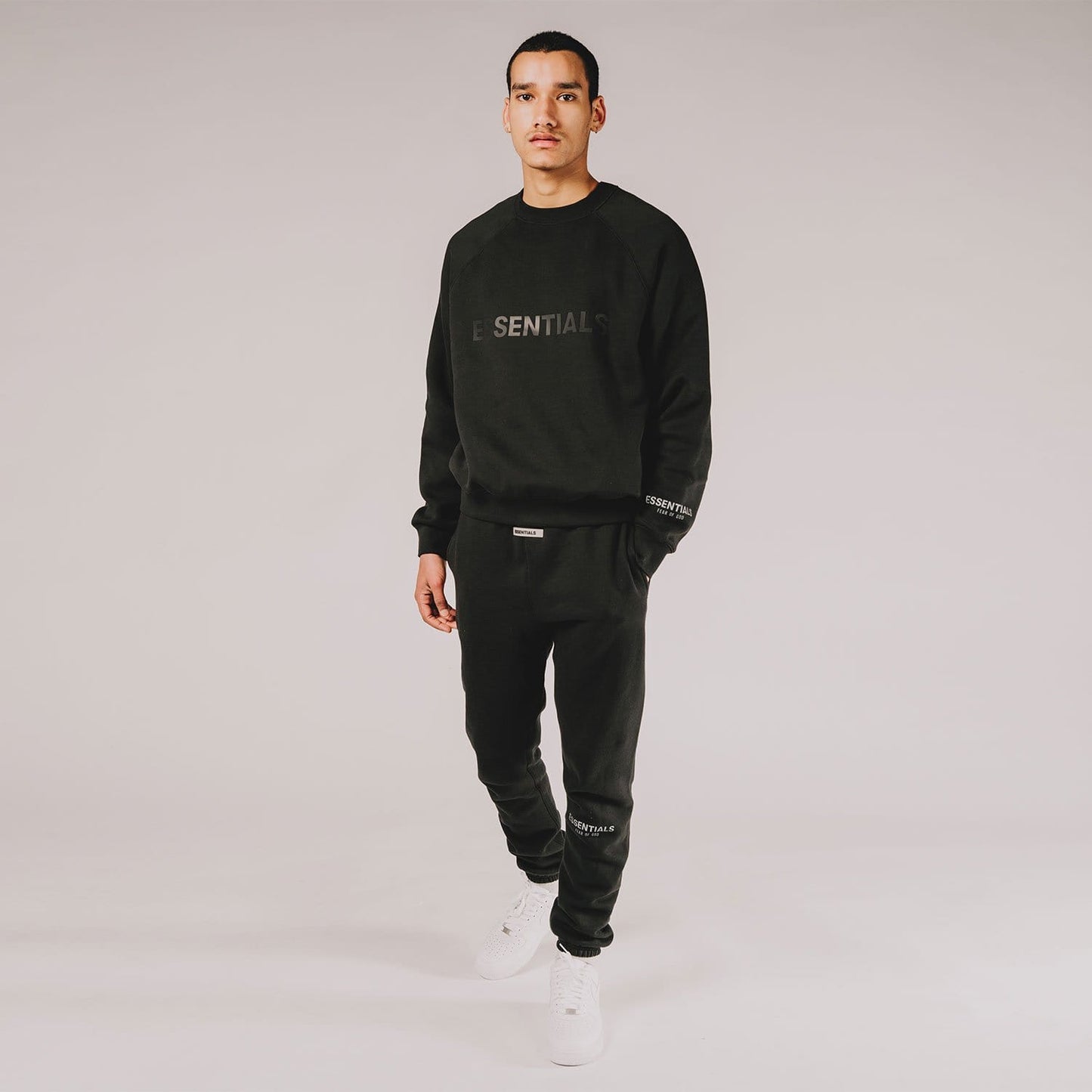 FEAR OF GOD ESSENTIALS 3D Silicon Applique Crewneck Dark Slate/Stretch Limo/Black - Kick Game