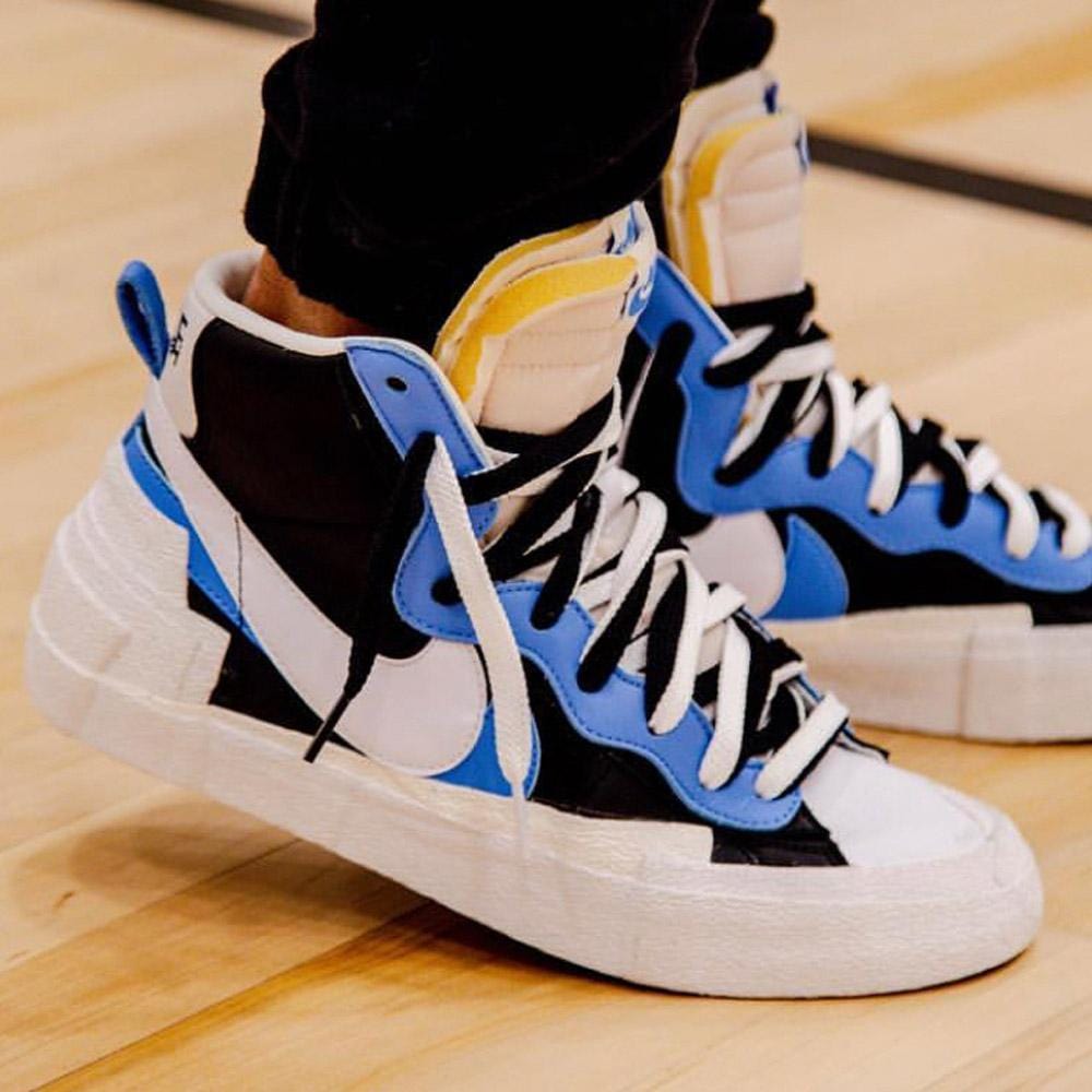 Sacai x Nike Blazer Mid 'Black Blue' — Kick Game - Main Image