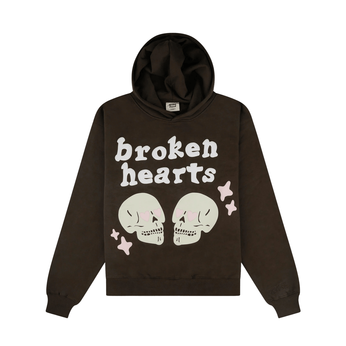 Broken Planet Market Broken Hearts Hoodie 'Dark Brown' - Kick Game
