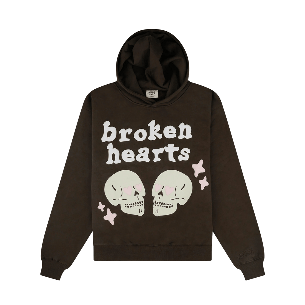 Black hoodie with broken heart sale