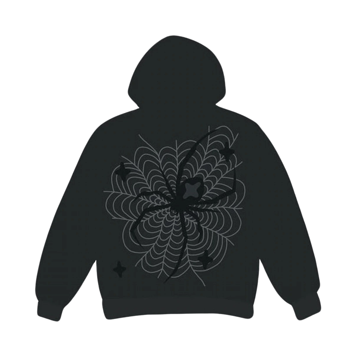 Broken Planet Market Spider Web Zip Up Hoodie 'Soot Black' - Kick Game