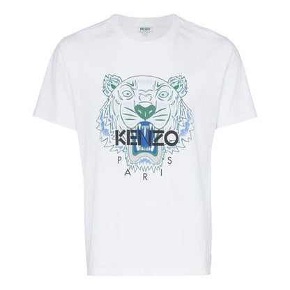 Kenzo Cotton Tiger Logo T-Shirt White - Kick Game