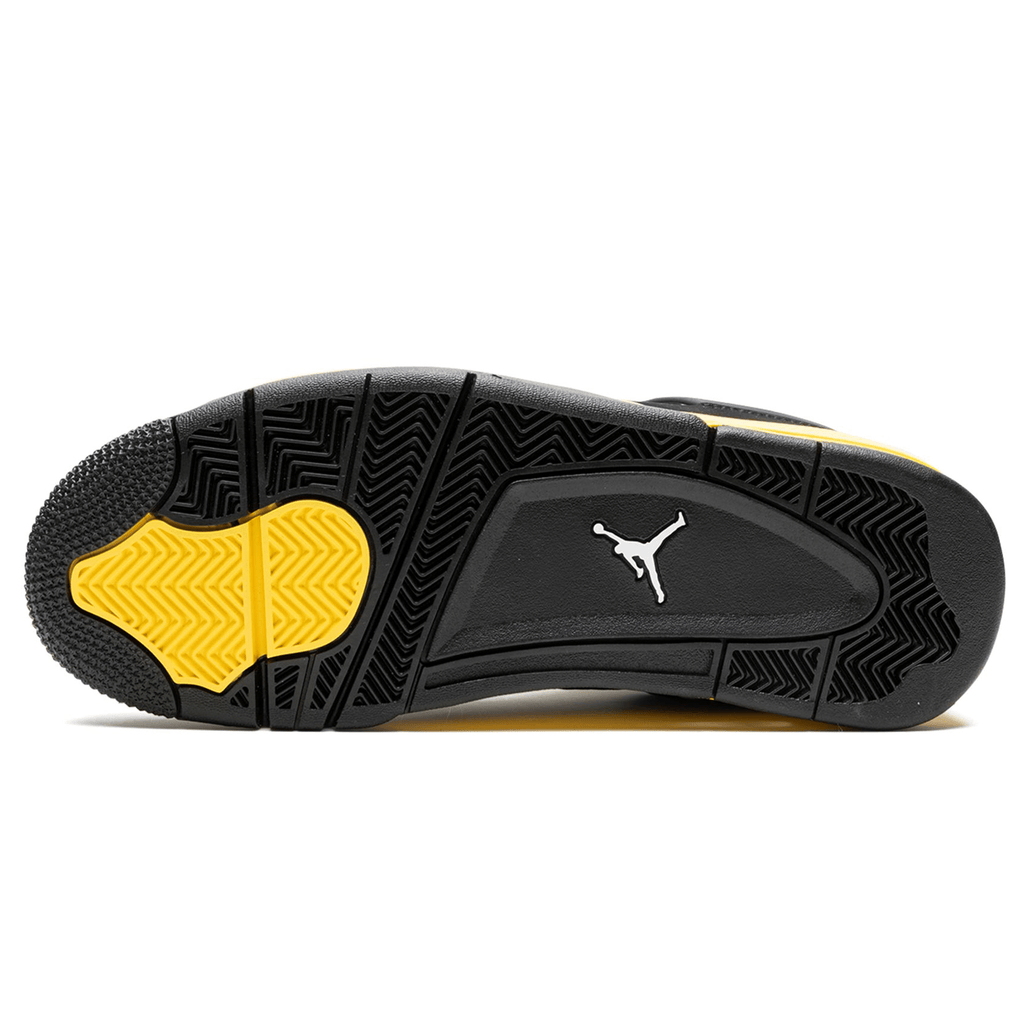 Jordans 4 Retrothunder (2023) Black Yellow Sneakers Basketball