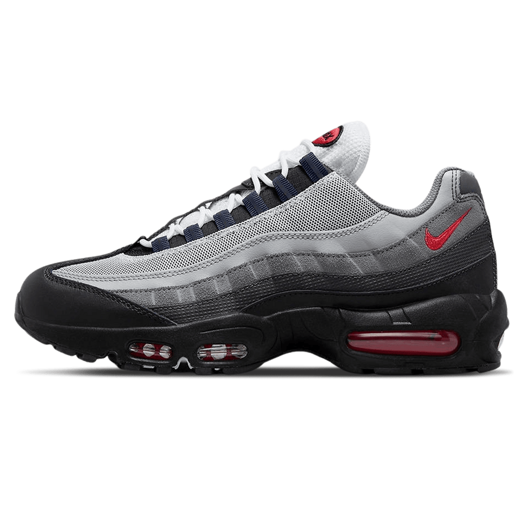 Nike Air Max 95 Smoke Grey Track Red Kick Game