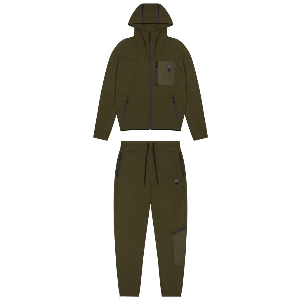Trapstar Chenille Decoded Zip Tracksuit-Olive - Kick Game