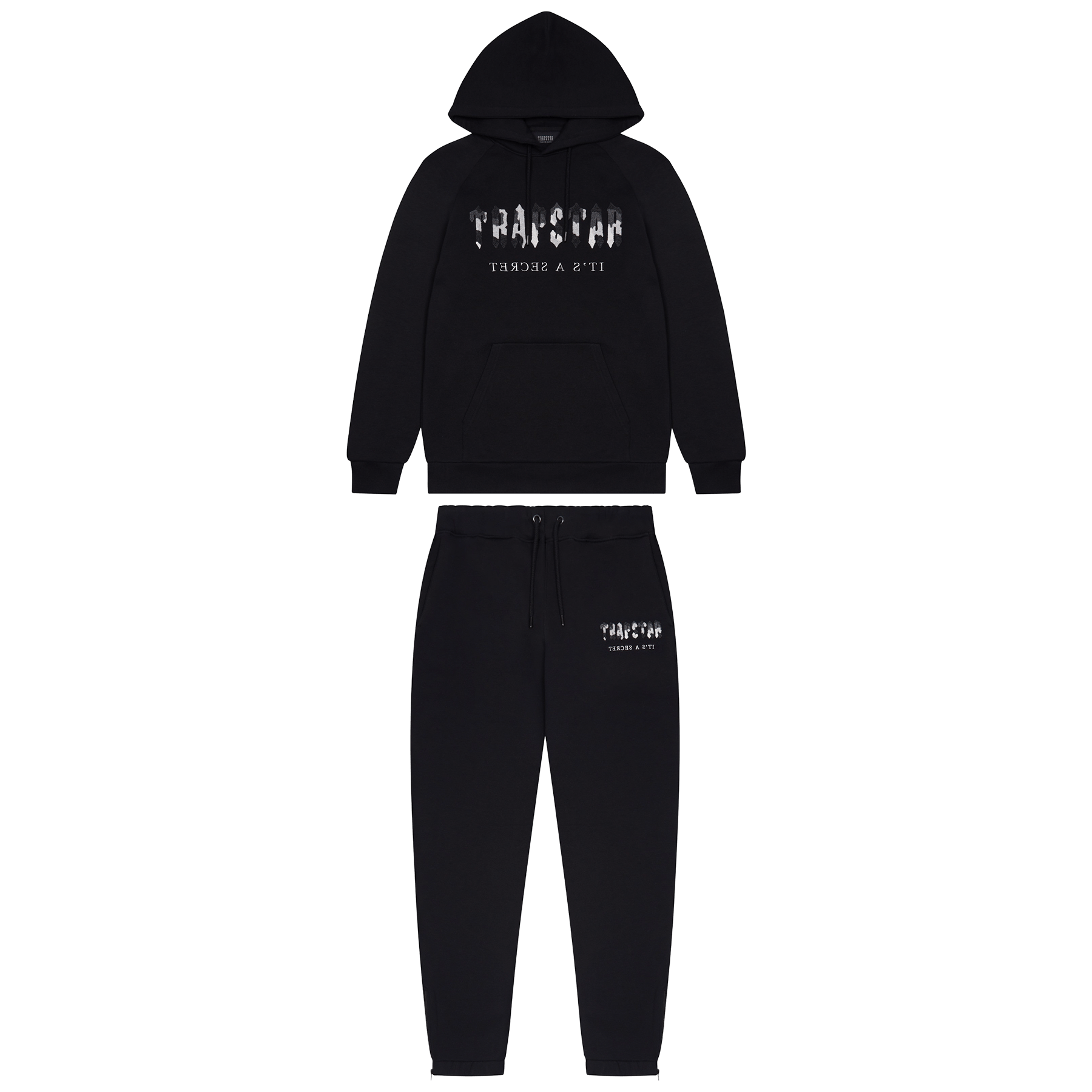 Trapstar Chenille Decoded Hooded Tracksuit - Black Camo Edition — Kick Game