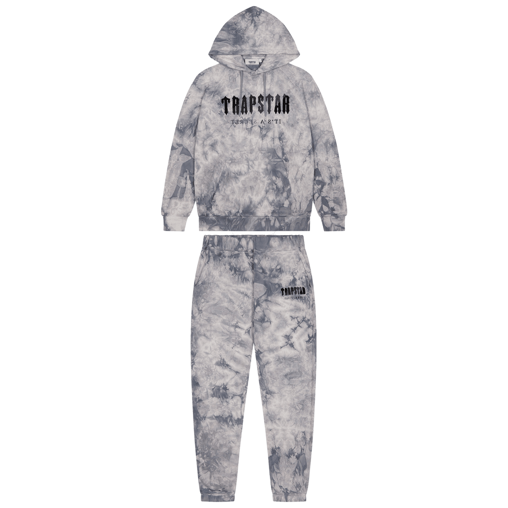 Trapstar Chenille Decoded Hooded Tracksuit Allover Tie Dye Kick Game