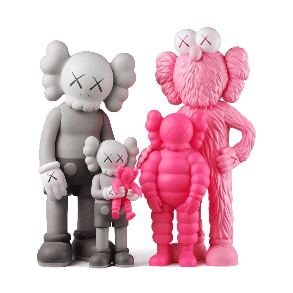 KAWS Family Vinyl Figures Grey/Pink - Kick Game