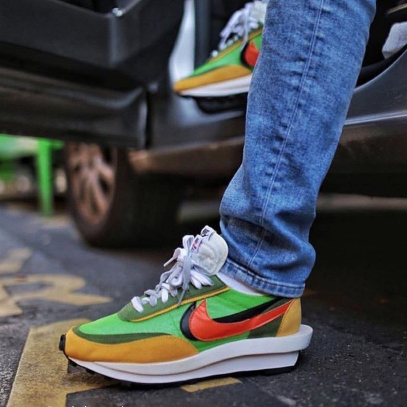 sacai × Nike LDV Waffle Green 26.5