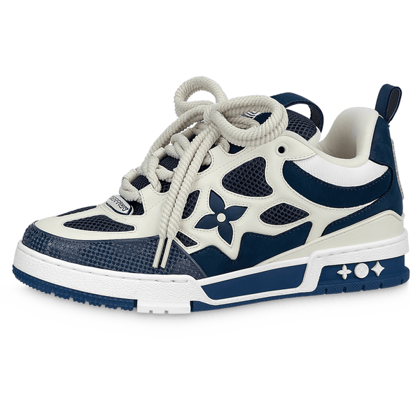 blue and white lv sneakers