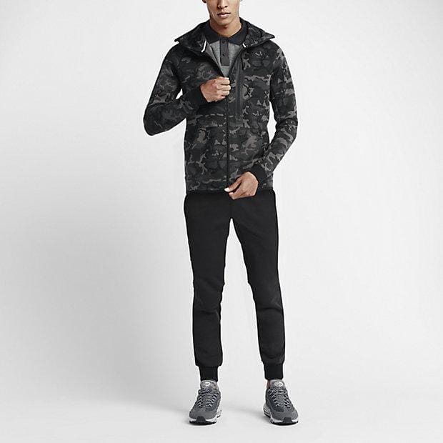 NIKE TECH FLEECE MEN'S HOODIE - Medium Ash Black - Kick Game