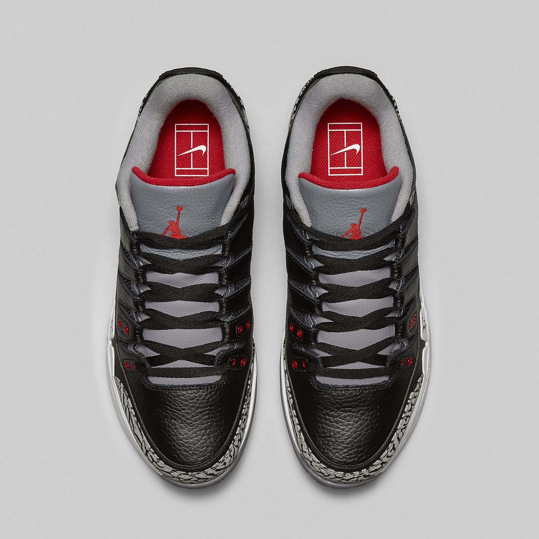 Nike Zoom Vapor Air Jordan 3 "Black-Cement" - Kick Game