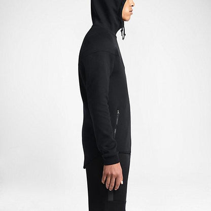 NIKE TECH FLEECE WINDRUNNER MEN'S HOODIE - Black - Kick Game