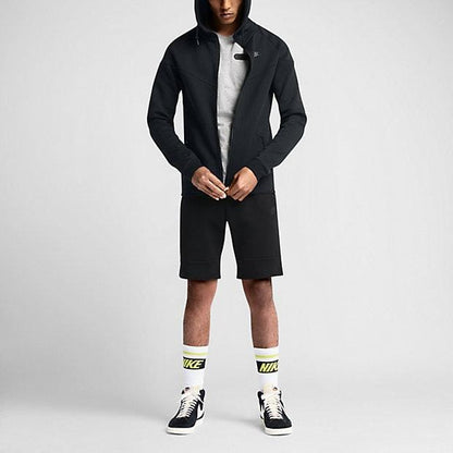 NIKE TECH FLEECE WINDRUNNER MEN'S HOODIE - Black - Kick Game